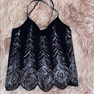 Express Sequin Tank Top